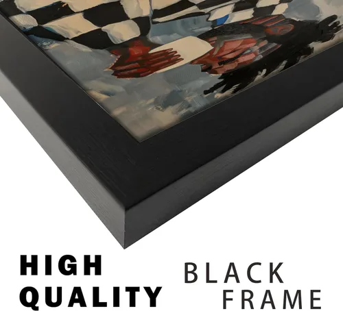 Miniatura 9 de Arte de pared enmarcado en lienzo afroamericano negro y blanco, personas abstractas, pintura, imágenes, decoración de pared, moda, moderno, hombre