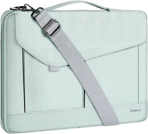 Miniatura 10 de DOMISO Funda para laptop de 14 pulgadas, resistente al agua, maletín de negocios, bolsa de transporte para portátiles Lenovo Chromebook S330/Flex