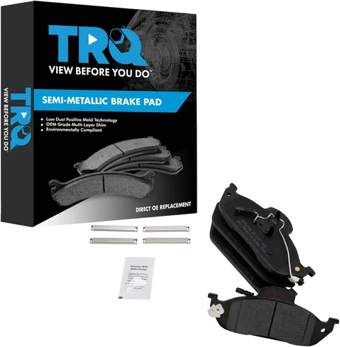 Miniatura 139 de TRQ Pastillas de freno delanteras semi metálicas compatibles con Ford Expedition 2018-2021 F-150 2018-2020 Lincoln Navigator 2018-2022