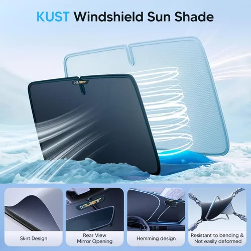 Miniatura 4 de KUST Parasol para parabrisas para Hyundai Tucson 2016-2021 (no para Tucson 2022), accesorios protectores solares de ventana, protector solar