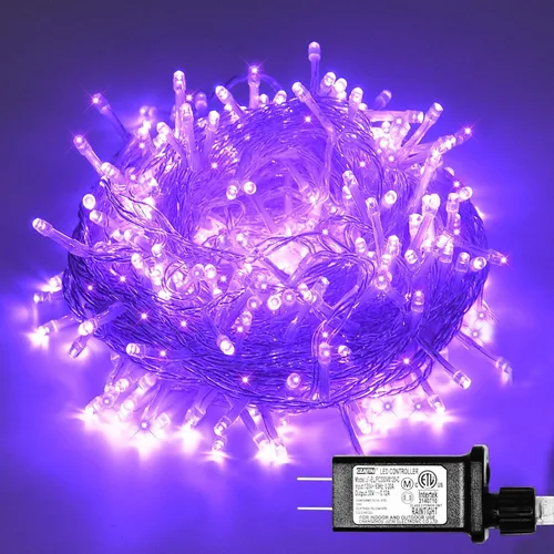 Miniatura 8 de Cadena de luces rosa para exteriores, decoraciones de San Valentín, 8 modos de luces de hadas de Navidad, enchufe para árbol del dormitorio