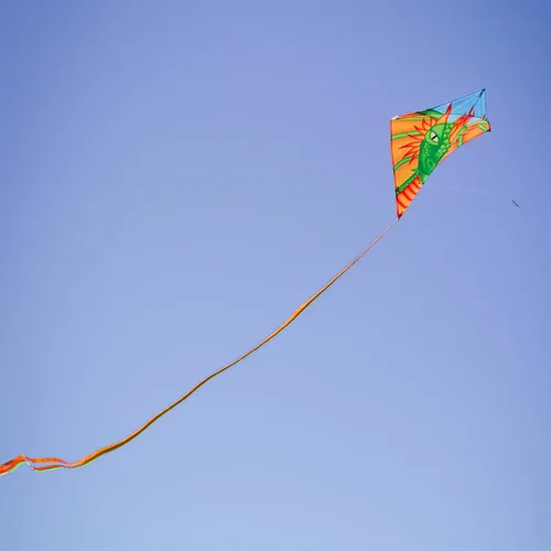 Miniatura 2 de In the Breeze Cometas gráficas de diamantes: cometas coloridas, totalmente impresas y fáciles de volar Dragón de 30 pulgadas