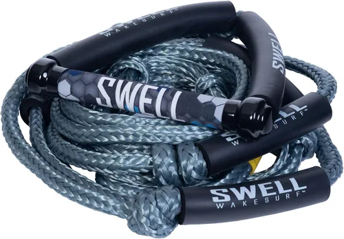 Cuerda de Wakesurf Pro - 24' 3 Sección 3/4" Línea Gris