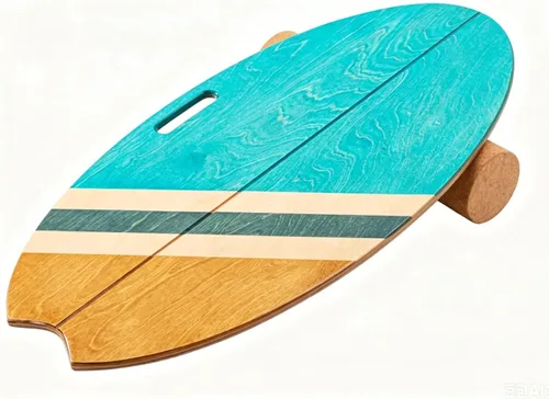 Miniatura 5 de Tabla de equilibrio para interiores, estilo surf, fitness en casa con rueda para ejercicio, entrenamiento atlético y deportes de tabla, divertido