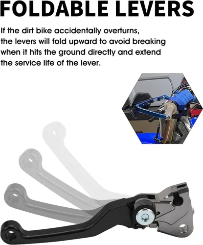 Miniatura 3 de Palancas de clutch de freno JFG RACING CNC para KTM Yamaha Honda Kawasaki Suzuki Husky, Negro