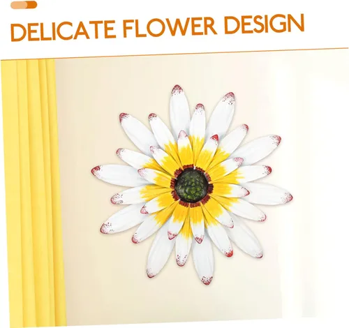 Miniatura 9 de BESPORTBLE Decoración de pared de hierro forjado, manualidades, girasol, decoración del hogar, girasol, arte de pared, decoración colgante