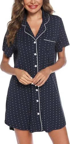 Miniatura 2 de Leikar Camisón de maternidad para mujer, pijama de lactancia de manga larga