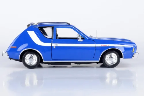 Miniatura 4 de Motormax 1974 AMC Gremlin X 1:24 Modelo fundido a presión Forgotten Classics Series 79045 Azul