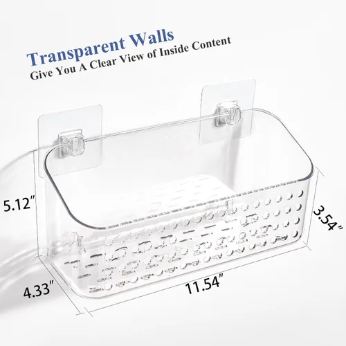 Miniatura 2 de Almacenamiento de juguetes de baño, 2 paquetes, soporte grande para juguetes de baño, organizador de juguetes de bañera de secado rápido, Blanco
