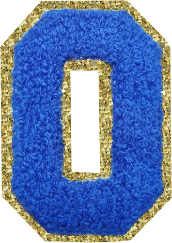 Miniatura 135 de SPRT - Parches de letras de chenilla universitaria con purpurina, parche de letras blancas para planchar con letras del alfabeto para disfraz