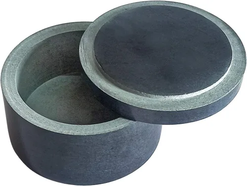 Miniatura 2 de Kaizen Casa Caja única de sal y pimienta, elegante caja de sal de piedra natural con tapa para almacenamiento de sal, especias y hierbas