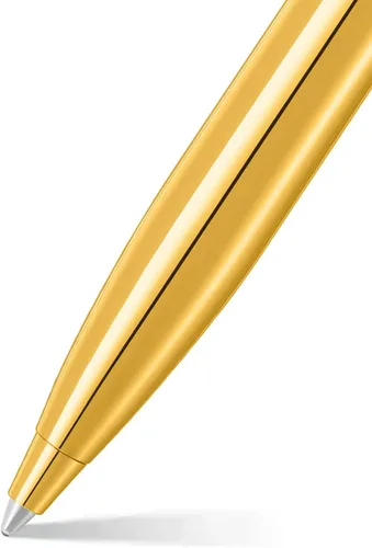 Miniatura 2 de Sheaffer 100 9372 Brillante PVD Gold Pen con PVD Chapado en Oro Bordes (Ballpoint)
