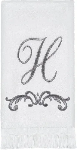 Miniatura 3 de Avanti Linens 13474WPW Toalla de Punta de Dedos con Monograma, H, Blanco (Paquete de 2)