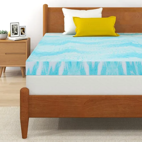 Miniatura 9 de Cubrecolchón de espuma viscoelástica de gel de 2 pulgadas para cama de tamaño individual