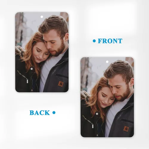 Miniatura 2 de Ambientador personalizado para automóvil – Ambientador de aire personalizado con foto de doble cara, ambientadores con olor con imagen para armario