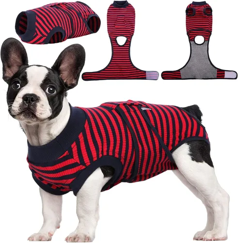 Miniatura 49 de Kuoser Traje de recuperación de cirugía para perros, traje de recuperación para perros machos hembras, mameluco para perro después de la cirugía