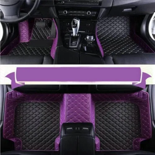 Miniatura 13 de Tapetes de cuero impermeables para automóvil y SUV, alfombrillas para hombres y mujeres, negro y beige, personalizable (color marrón)