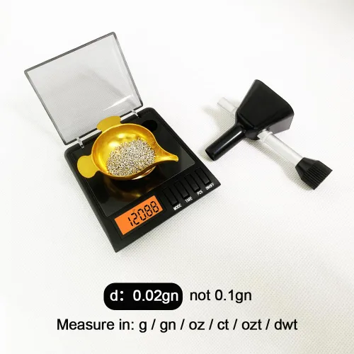 Miniatura 5 de Reloading Scale with Powder Trickler, 750 Grains x 0.02 gn, Metal Powder Pan and Handy Scoop, Milligram Scale for Powders, 50g x 0.001g, 6 Weighing