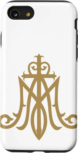 Miniatura 17 de Funda católica con monograma para iPhone 15 Virgin Mary Insignia Ave Maria