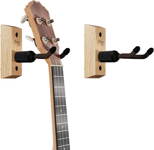 Miniatura 13 de Colgador de Ukulele de Montaje en Pared de Madera Fabricado en los Estados Unidos o Colgador de Mandolina - Nogal Negro - String Swing CC01UK-BW