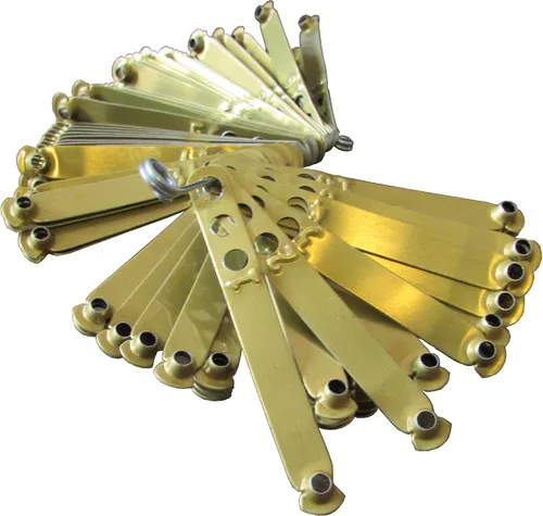 Pinnon Hatch Farms Bandas de aluminio numeradas para patas de pollo, aves de corral, pato, anillos de identificación (100, dorado)