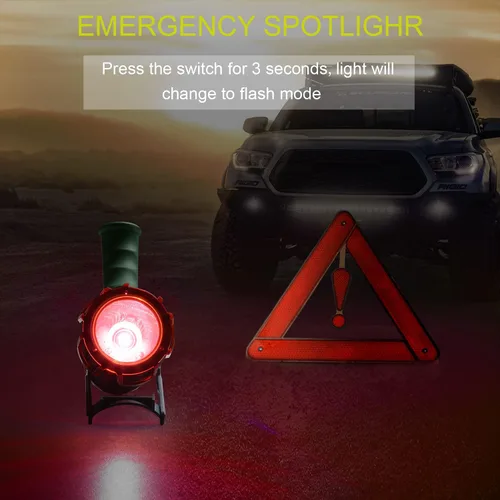 Miniatura 7 de YIERBLUE Linterna de foco recargable, 2000,000 focos LED de alto lúmenes con funcionamiento ultra largo, IP67 luces de punto impermeables con lente