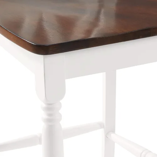 Miniatura 9 de Crosley Furniture Shelby Wood X - Juego de 2 taburetes de bar con altura trasera