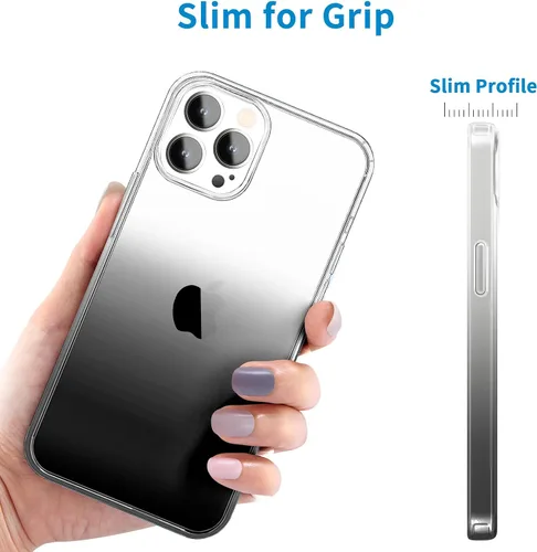 Miniatura 4 de JJGoo Funda transparente compatible con iPhone 15 Pro, funda de teléfono de TPU suave y transparente, a prueba de golpes, funda delgada para Negro