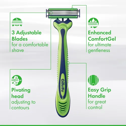 Miniatura 4 de Gillette Sensor3 Sensitive - Maquinillas de afeitar desechables para hombre, 12