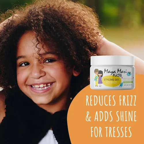 Miniatura 9 de Maya Mari Juego de cabello rizado para niños para bobinas, rizos y control del encrespamiento: champú 2 en 1, acondicionador sin enjuague y gel