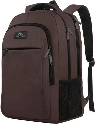 Miniatura 17 de MATEIN - Mochila de viaje para laptop, mochila empresarial antirrobo, delgada, resistente, puerto de carga USB, impermeable, para universidad o Gris
