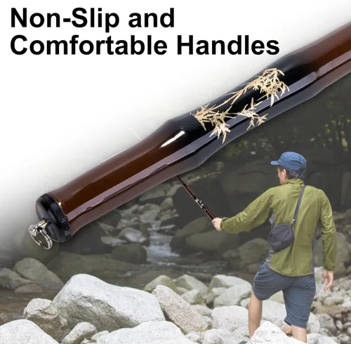 Miniatura 4 de Goture 2Pcs Telescopic Pocket Mini Fishing Rods, Portable Bamboo Small Handle Fishing Rod, Ultralight High Strength Stream River Dike Lake Fishing