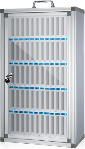 Amylove Armario para teléfono celular, caja de almacenamiento de aleación de aluminio, caja de almacenamiento para teléfonos celulares montada en la