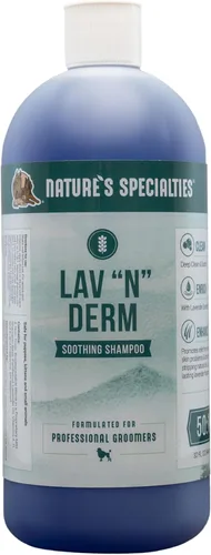 Miniatura 7 de Nature's Specialties Lav-N-Derm Champú antiséptico calmante ultra concentrado para mascotas, hace hasta 50 galones, alivia varios problemas de piel