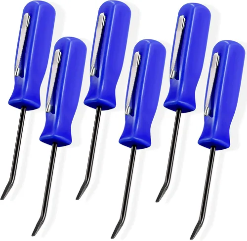 Miniatura 9 de Mini barra de palanca de bolsillo de 6 piezas, barra de bolsillo verde con juego de clips de 4.5 pulgadas de longitud, mini herramienta