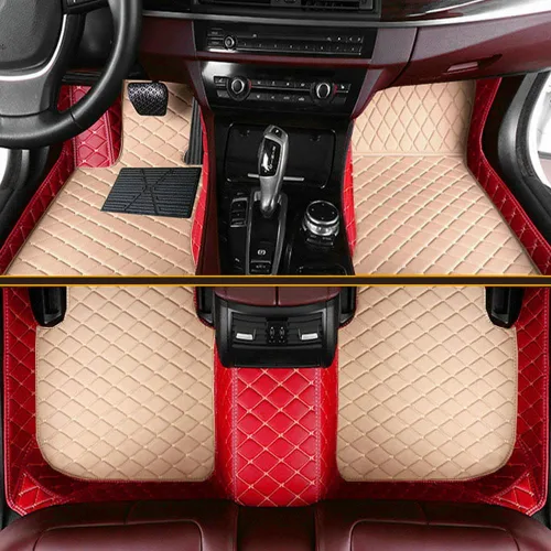 Miniatura 10 de Tapetes de piso de automóvil para el 99 % de los sedán, SUV deportivos, protección para todo tipo de clima, tapetes de cuero impermeables