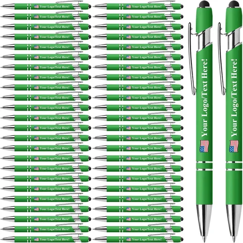 Miniatura 9 de Bolígrafos personalizados con lápiz capacitivo, bolígrafos personalizados impresos con tu logotipo o mensaje, ideales para regalos, promociones