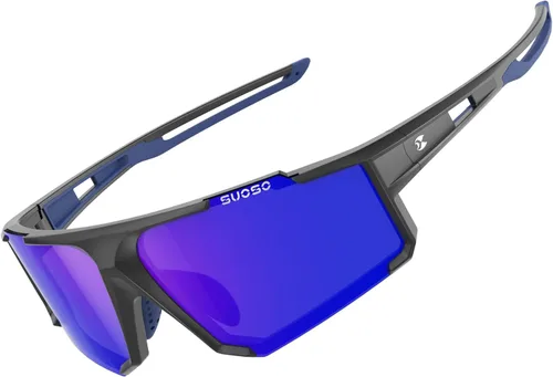 Miniatura 23 de suoso Gafas de sol deportivas de ciclismo para hombre: gafas de sol polarizadas ligeras con protección UV para jóvenes, béisbol, softbol, correr