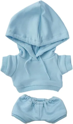 Miniatura 11 de niannyyhouse Ropa deportiva de felpa de 7.9 in, ropa deportiva elástica y sólida, con capucha, pantalones, juguete de peluche suave, accesorios