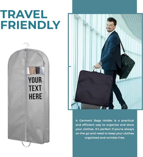 Miniatura 12 de Personalized Passion Bolsas de ropa para hombres y mujeres, tamaño perfecto de 60 pulgadas, funda de traje para viajes y almacenamiento, bolsa