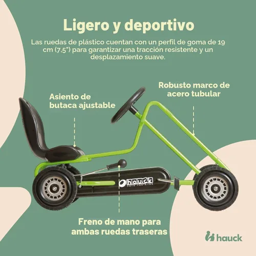 Miniatura 4 de Pedal Go Kart Hauck, carrera verde