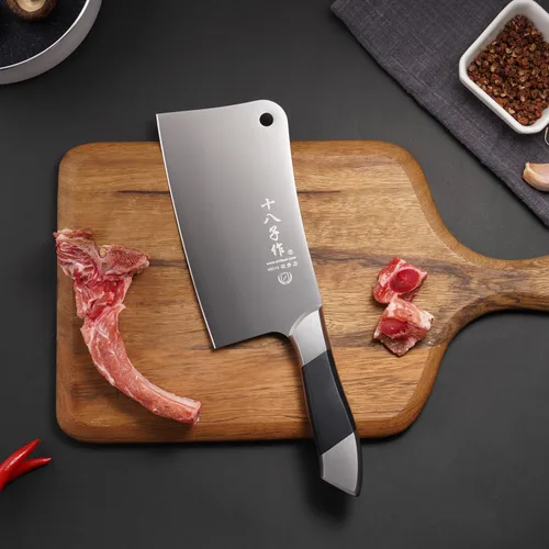 Miniatura 8 de SHI BA ZI ZUO Cuchillo de acero inoxidable resistente para cortar huesos caseros
