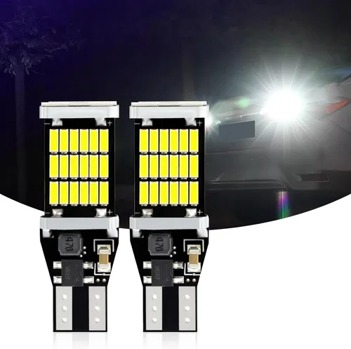 Miniatura 5 de 4 bombillas LED de marcha atrás, iluminación de 360 grados, 6500K 800LM bombillas de señal de giro para automóvil, T15 4014 45SMD, luz de freno