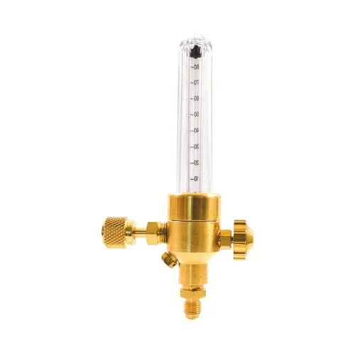 Miniatura 2 de Uniweld UNF3 Indicador de flujo de nitrógeno con conexión de entrada hembra de 1/4 pulg. y conexión de salida macho de 1/4 pulg.