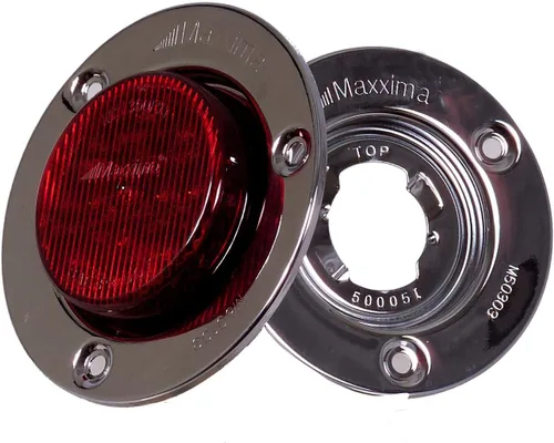 Maxxima M50303 Brida redonda de seguridad de acero inoxidable de 2 pulgadas para luz de marcador de liquidación