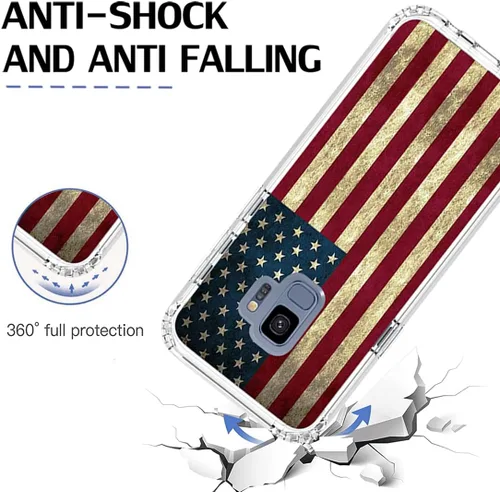 Miniatura 7 de Funda para Galaxy S9, Samsung S9 SM-G960U con protector de pantalla de vidrio templado, cuerpo completo, bonito diseño floral, a prueba de golpes