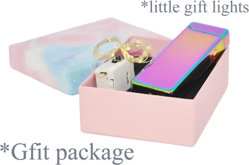 Miniatura 2 de Encendedor eléctrico personalizado para regalo de velas, resistente al viento, recargable por USB, doble arco para camping, Navidad, Día del Padre