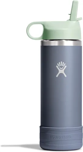 Miniatura 31 de Hydro Flask Botella de agua para niños para la escuela, acero inoxidable y aislada con tapa de pajita, 18 onzas en dalia Dahlia