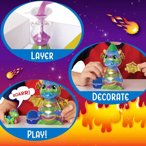 Miniatura 3 de Creativity for Kids Kit de arte de arena para niños: dragón - Artes y manualidades para niños, pequeñas manualidades de primavera