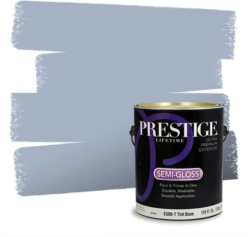 Miniatura 857 de Pintura Exterior + imprimación PRESTIGE, todo-en-uno, 1 galón, acabado mate, color comparable al Valspar* Royal Gray* VS151-Gris real